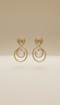 Ylang ylang spiral drop earrings