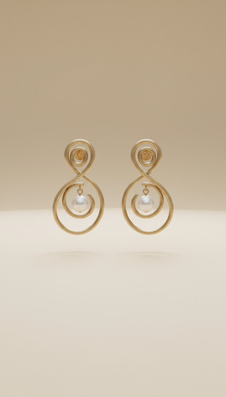 Ylang ylang spiral drop earrings