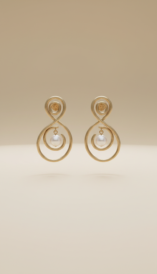 Ylang ylang spiral drop earrings